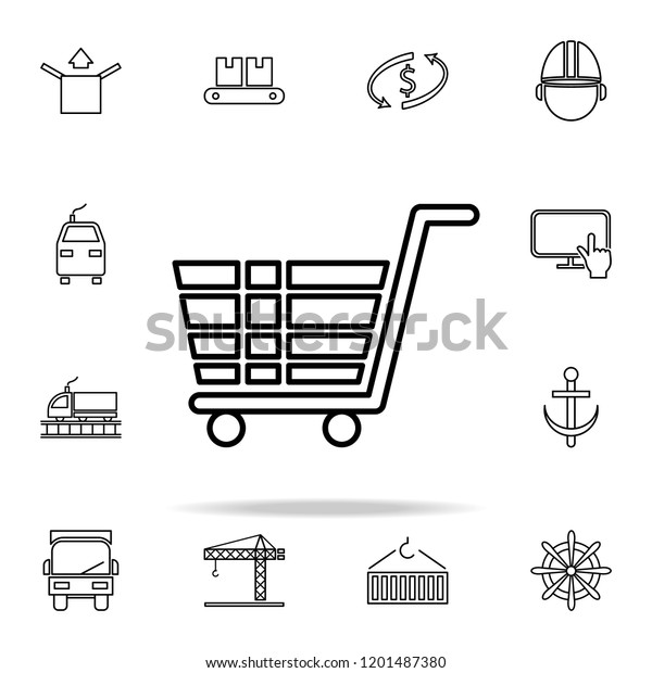 lorry from the front outline icon. Cargo\
logistic icons universal set for web and\
mobile