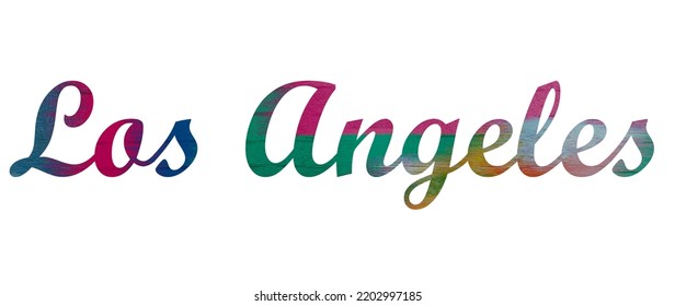 Los Angeles Typography Text Banner Word Stock Illustration 2202997185 ...