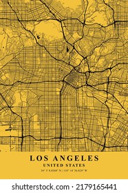 Los Angeles - Us Mustard Plane Map