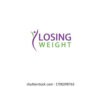 Losing Weight Logo Illustration Design