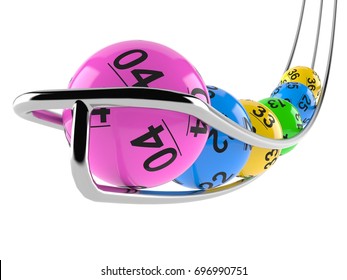 Lottery balls isolated on white background. 3d illustration