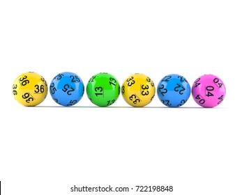 Lottery balls on white background. 3d illustration