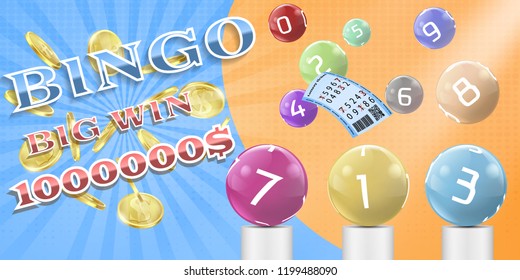 Bingo Lottery Poster Background Stock Vector (Royalty Free) 503977084 ...