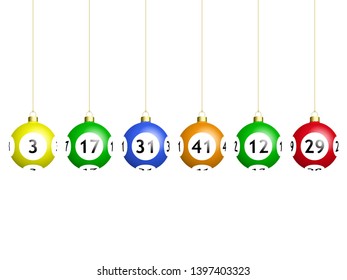 Lotto Balls On White Background Stock Illustration 1397403323 ...