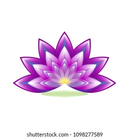 Lotus Profile Lilac Green Leaf Transparency Stock Vector (Royalty Free ...