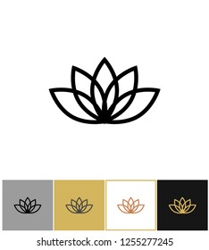 Lotus Icon, Lotos Calm And Harmony Pictogram