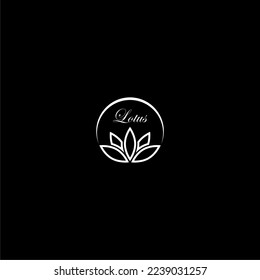 Lotus sign icon isolated on dark background  - Powered by Shutterstock