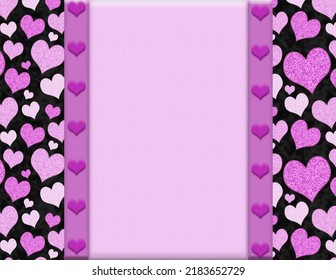 Love Border Pink Heart On Pink Stock Illustration 2183652729 | Shutterstock