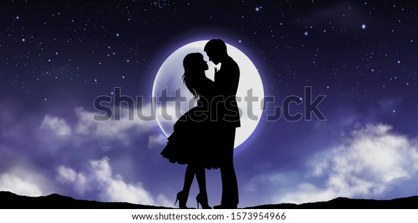 love, couple, romantic, night, background