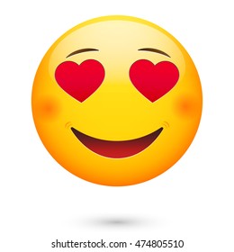 Love Emoji. Emoticon Isolated