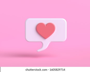Love Emotion Cartoon Character Pink Emoji 3d Render
