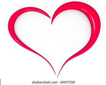 Red Love Heart Happy Valentines Day Stock Illustration 68655499 ...