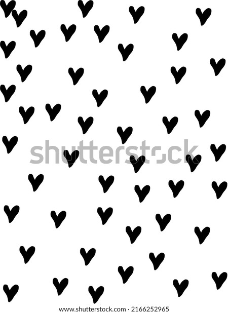 Love Heart Design Black White Stock Illustration 2166252965 | Shutterstock