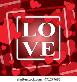 Love Hearts Representing Loving Devotion 3d Illustration