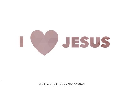 Love Jesus Font Heart Isolated Stock Illustration 369690416