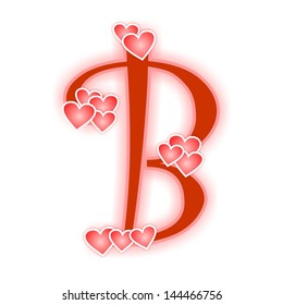 Love Letter Alphabet B Stock Illustration 144466756 