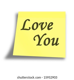 Love Memo On Solid White Background Stock Illustration 15952903 ...