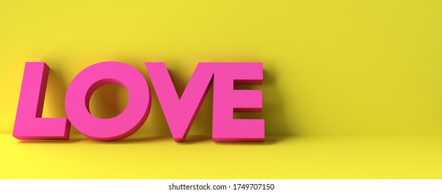 Love Typography 3d Render Text Logo Stock Illustration 1749707150 ...