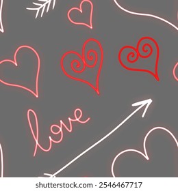 love valentines day hearts seamless abstract pattern background fabric fashion design print wrapping paper digital illustration art texture textile wallpaper colorful apparel image  - Powered by Shutterstock