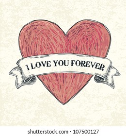 I Love You Forever. Raster Version.