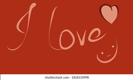 I love you and heart illustration texture for with red background for valentine's day on 14th February and international peace day on 21st September - Powered by Shutterstock