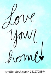 Love Your Home Heart Teal Stock Illustration 1412708594 | Shutterstock