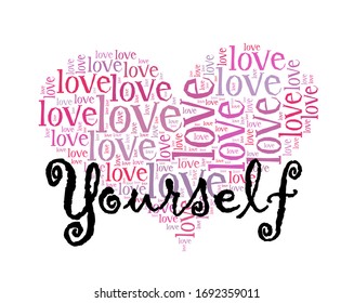 Love Yourself In Word Collage