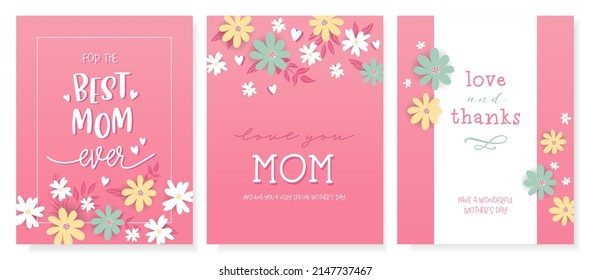 Lovely floral Mother's Day design with flowers and hand writing in German saying "Happy Mother's Day" "Best mum in the world", great for advertising, invitations, cards  - Powered by Shutterstock