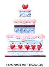 デコレーションケーキ 水彩 の画像 写真素材 ベクター画像 Shutterstock