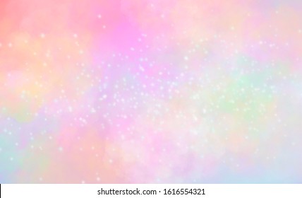 Lovely pastel galaxy glitter shiny star fresh blur air smoke abstract background. Princess, girly theme for Valentine, Birthday, Christmas, Baby shower, banner, business, card, holiday, 3D, studio - Powered by Shutterstock