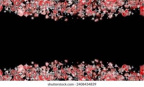 Lover display frame with red hearts and particle lights for invitation overlays on your celebration projects, couples, elements, loving, Mother's Day, scene and titles, logos, Valentine's Day bg. - Powered by Shutterstock