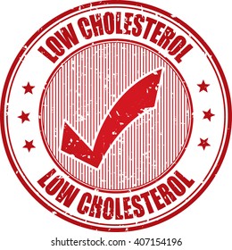 Low Cholesterol Grunge Stamp.