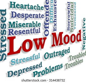 Low Mood Representing Broken Hearted And Inconsolable