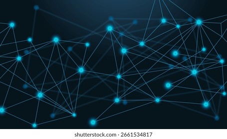 Low Poly Background on Dark Blue Gradient. Modern, Geometric, and Minimalist Abstract Design for Digital Art, 3D Modeling, Wallpapers, and Futuristic Graphic