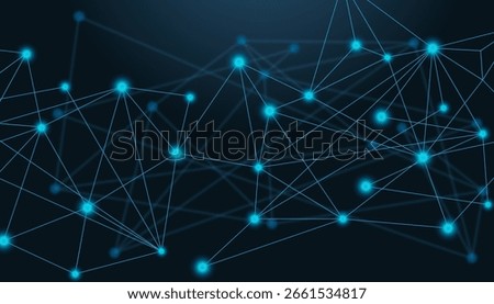 Low Poly Background on Dark Blue Gradient. Modern, Geometric, and Minimalist Abstract Design for Digital Art, 3D Modeling, Wallpapers, and Futuristic Graphic