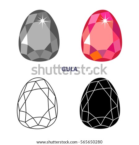 royalty free stock illustration of low poly colored black outline fancy outline template