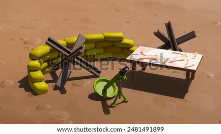 Low Poly Military Objects, Tanks, For Wallpaper Deisgn