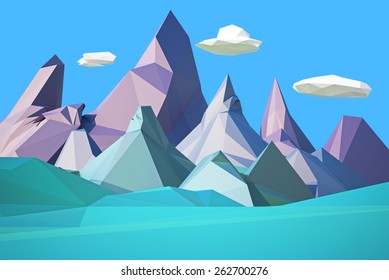 Low Poly Mountain Landscape