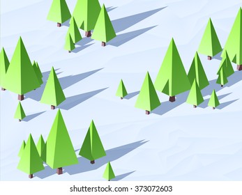 Low poly trees