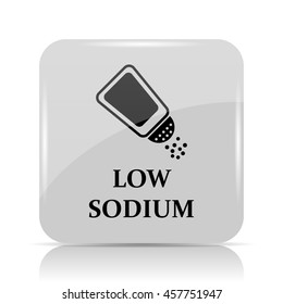 Low Sodium Icon. Internet Button On White Background.
