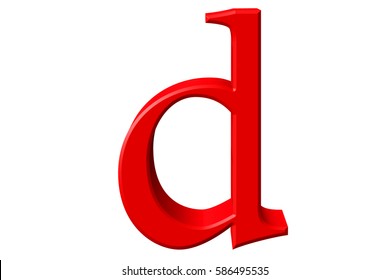 Lowercase Letter D Isolated On White Stock Illustration 586495535 ...