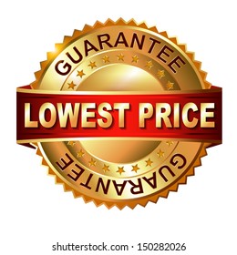 Lowest Price Guarantee Golden Label With Ribbon. 