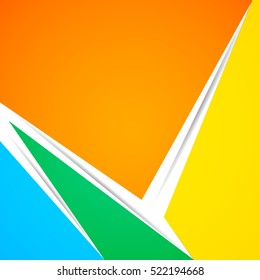 Lowpoly Trendy Background with Copyspace. Color Material design.