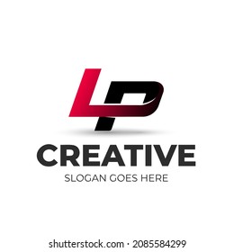 LP letter Logo Design, Initial Letter LP linked uppercase overlap modern logo design template. Suitable for business, consulting group company