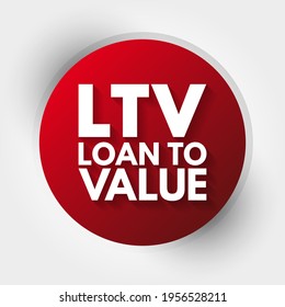 LTV Loan To Value - Ratio Of A Loan To The Value Of An Asset Purchased, Acronym Text Concept Background