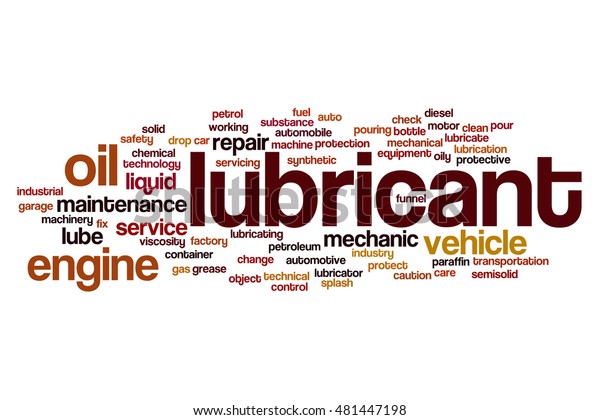 Lubricant word cloud\
concept