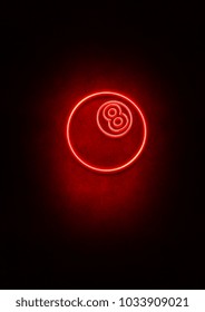 Lucky 8 Ball Red Neon Sign