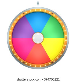 Lucky Spin Represent The Wheel Of Fortune Concept. This Graphic Is Create By Three Dimensional. Welcome To Add On Any Text And Prize For Use In Game Or Sale Promotion.