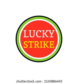 Lucky Strike Button White Background Illustration Stock Illustration ...