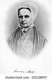 Lucretia Mott, (1793-1880), American Feminist And Reformer, C. 1868.